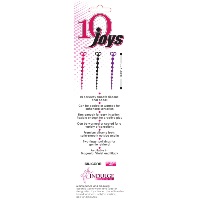10 JOYS ANAL BEADS - MAGENTA