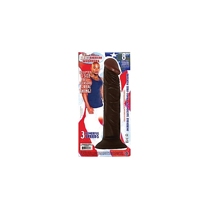 AFRO AMERICAN WHOPPER-8' VIBRATING BROWN
