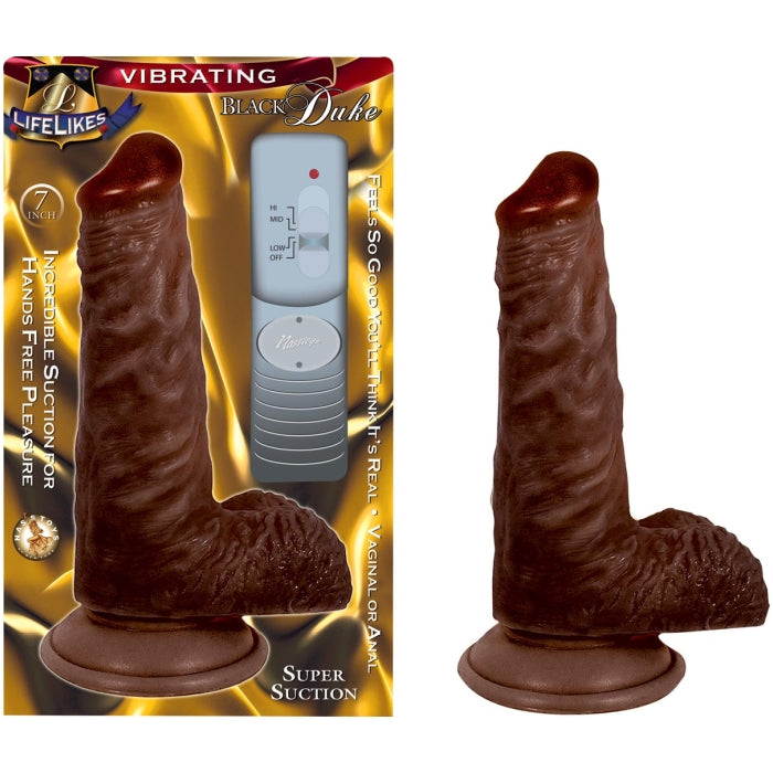 LIFELIKE VIBRATING BLACK DUKE 7IN