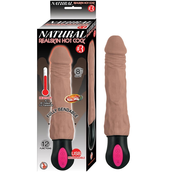 NATURAL REALSKIN HOT COCK #3-BROWN