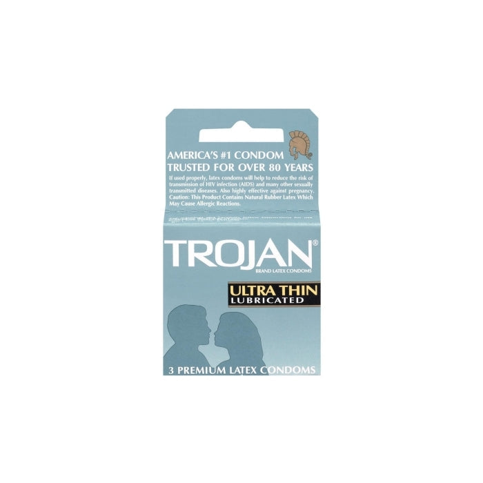 TROJAN 3'S U/THIN P/LUB (GREY) 6 PACK