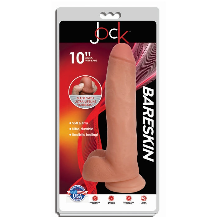 10" BARESKIN DONG WITH BALLS - VANILLA