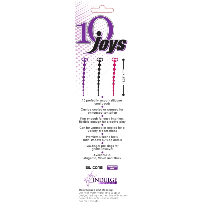 10 JOYS ANAL BEADS - VIOLET