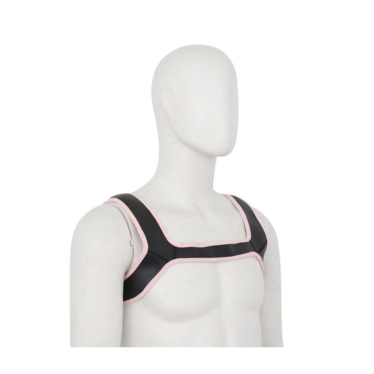 CHEST HARNESS NEOPRENE - BLK/LIGHTPINK - MED