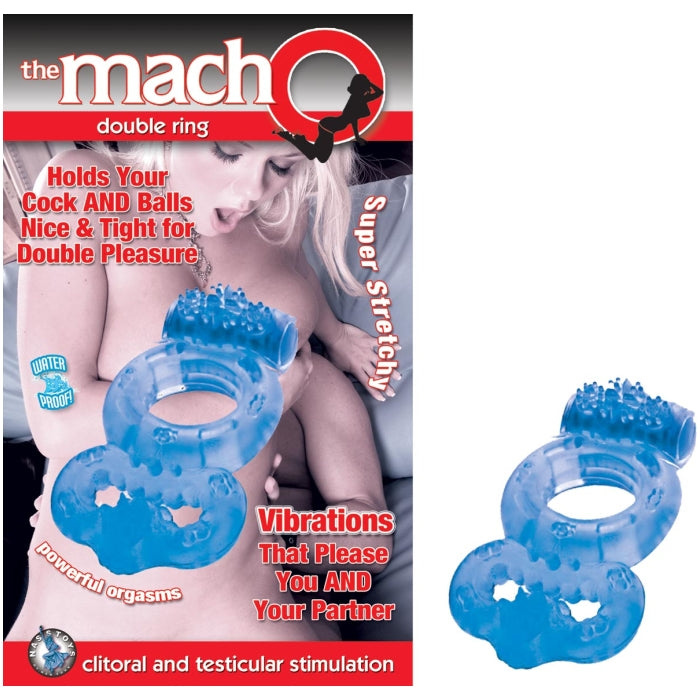 THE MACHO DOUBLE RING-BLUE