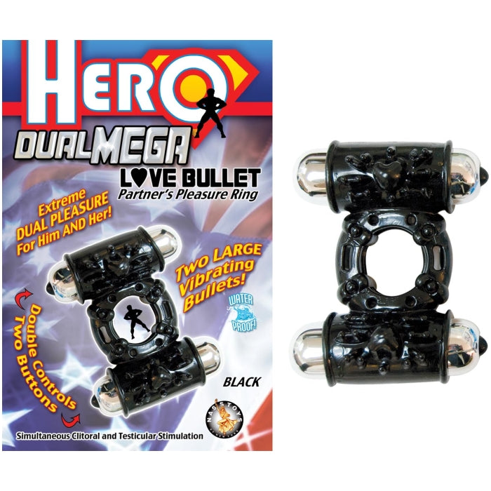 HERO DUAL MEGA LOVE BULLET - BLACK