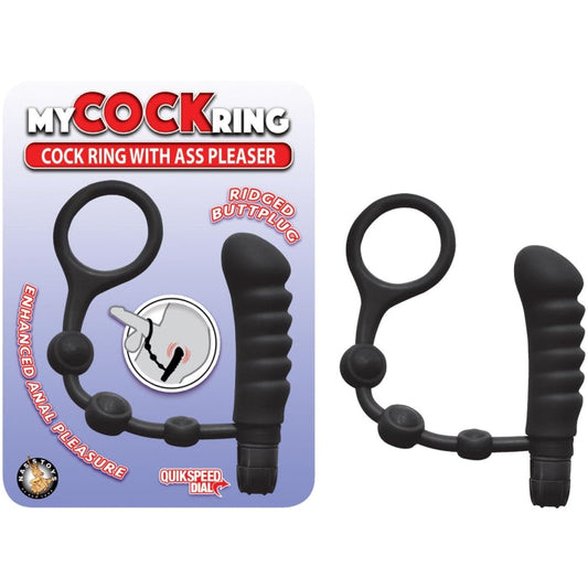 MY COCKRING WITH ASS PLEASER-BLACK