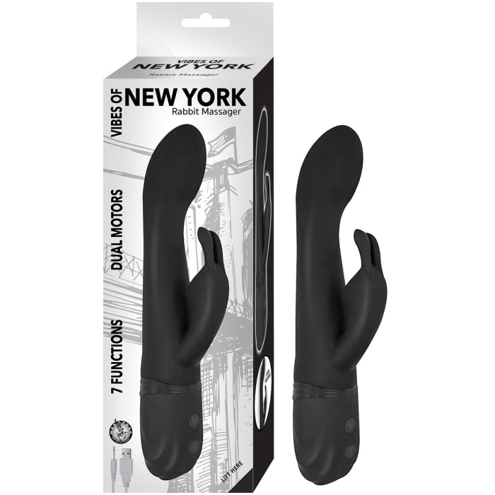 VIBES OF NEW YORK RABBIT MASSAGER-BLACK