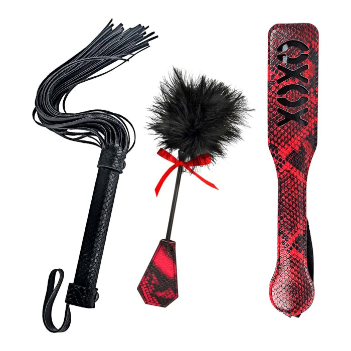 LOVERS KITS WHIP, TICKLE & PADDLE