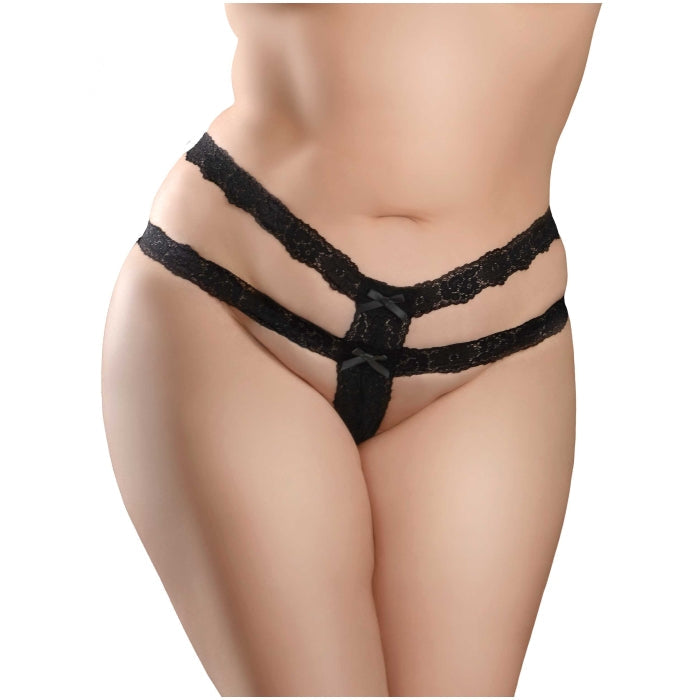 * 5% OFF! * HOOKUP PANTIES CROTCHLESS SECRET GEM - FITS XL-XXL