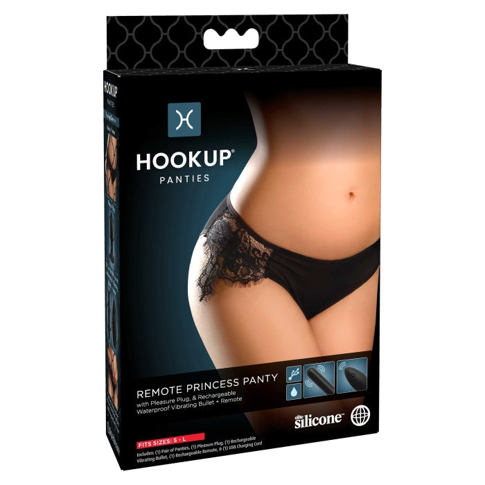 * 5% OFF! * HOOKUP PANTIES REMOTE PRINCESS PANTY - FITS S-L