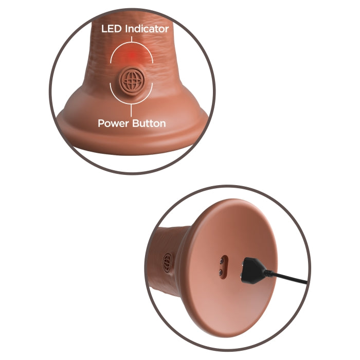 KING COCK ELITE 7" VIBE SIL DUAL DENSITY COCK W/REMOTE - LIGHT