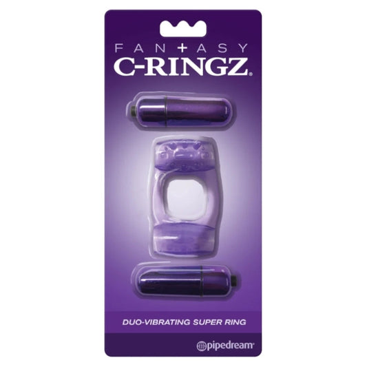 FANTASY C-RINGZ DUO VIBRATING SUPER RING - PURPLE