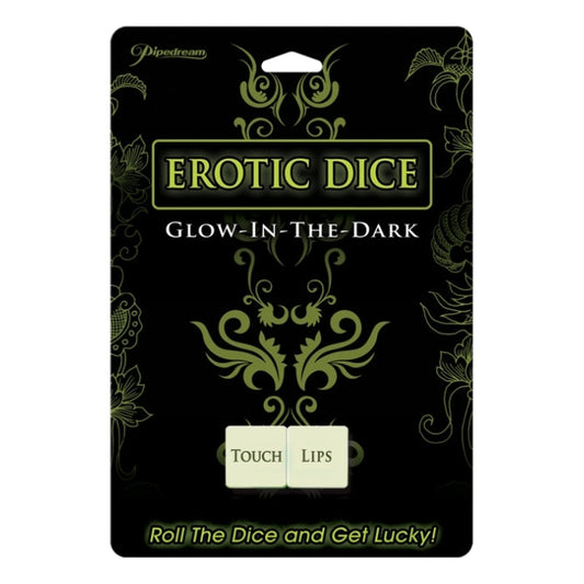 GLOW IN THE DARK EROTIC DICE