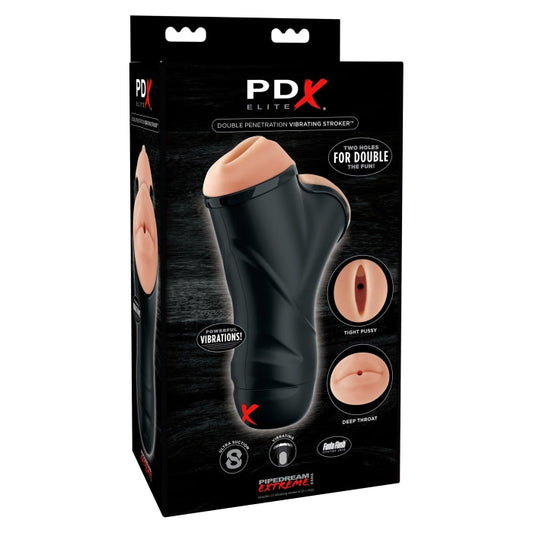 DOUBLE PENETRATION VIBRATING STROKER