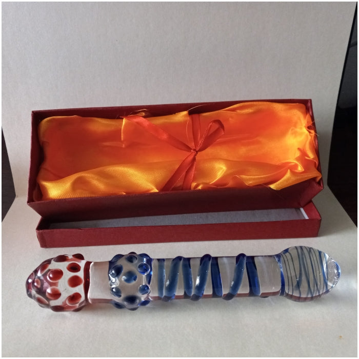 GLASS MASSAGER BLUE LARGE