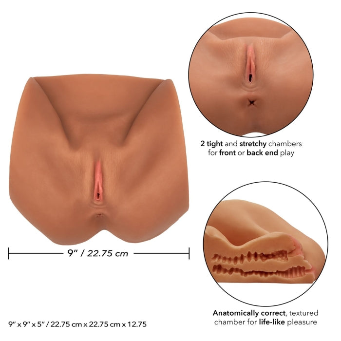 STROKE IT LIFE-SIZE PUSSY-BRN