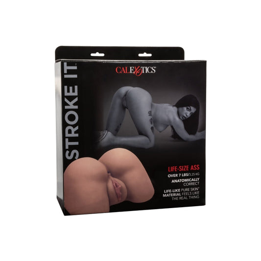 STROKE IT LIFE-SIZE ASS-BRN