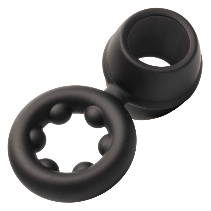 ALPHA LIQUID SILICONE DUAL MAGNUM RING - BLACK