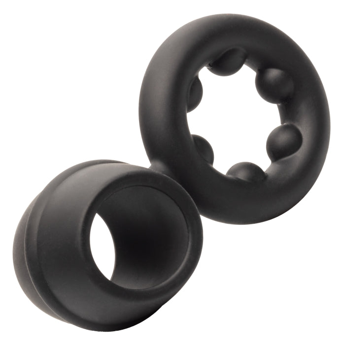 ALPHA LIQUID SILICONE DUAL MAGNUM RING - BLACK