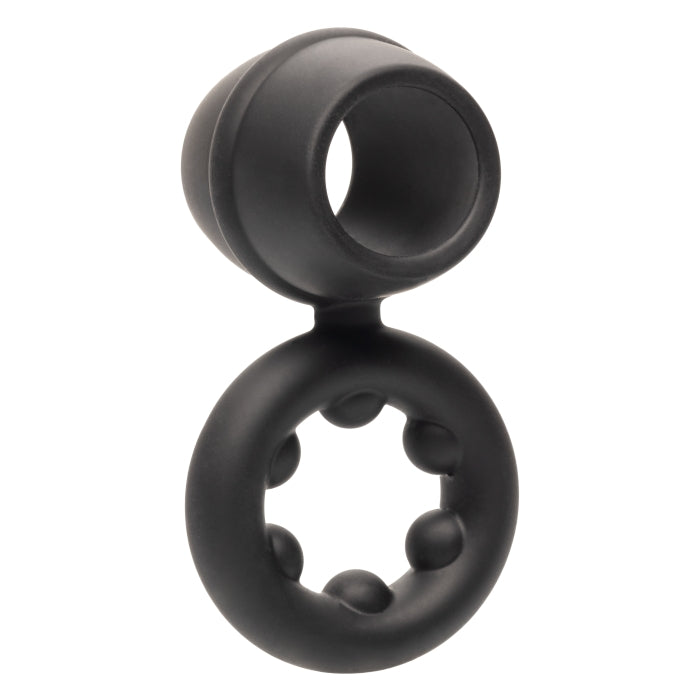 ALPHA LIQUID SILICONE DUAL MAGNUM RING - BLACK
