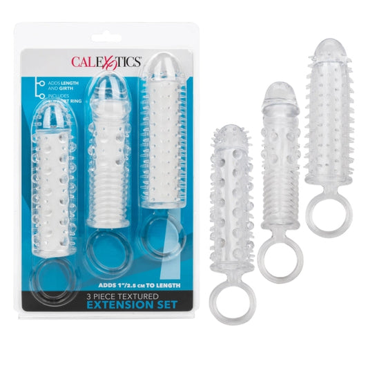 3 PIECE TEXTURED EXTENSION SET - CLEAR