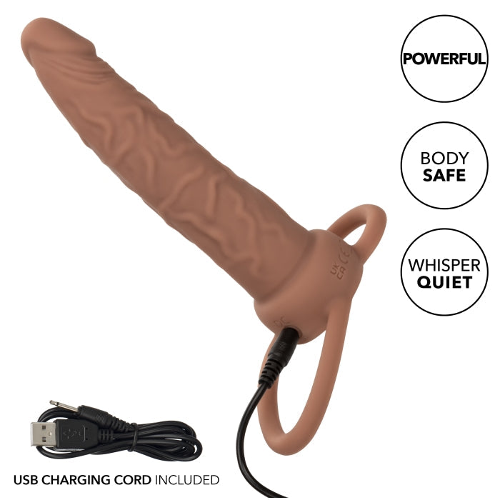 PERFORMANCE MAXX RECHARGEABLE DUAL PENETRATOR - BROWN