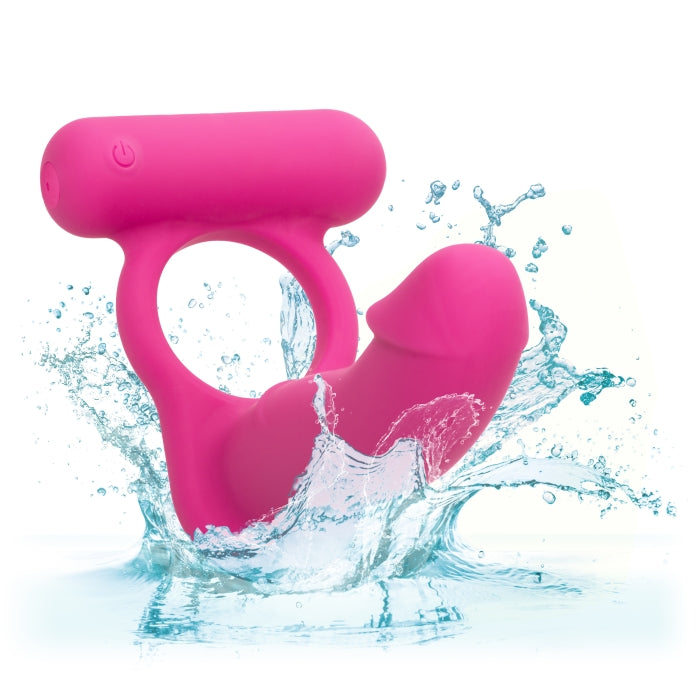 SILICONE RECHARGEABLE DOUBLE DIVER - PINK