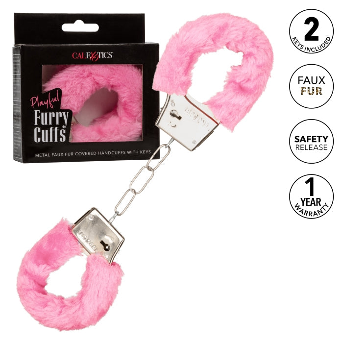 PLAYFUL FURRY CUFFS - PINK