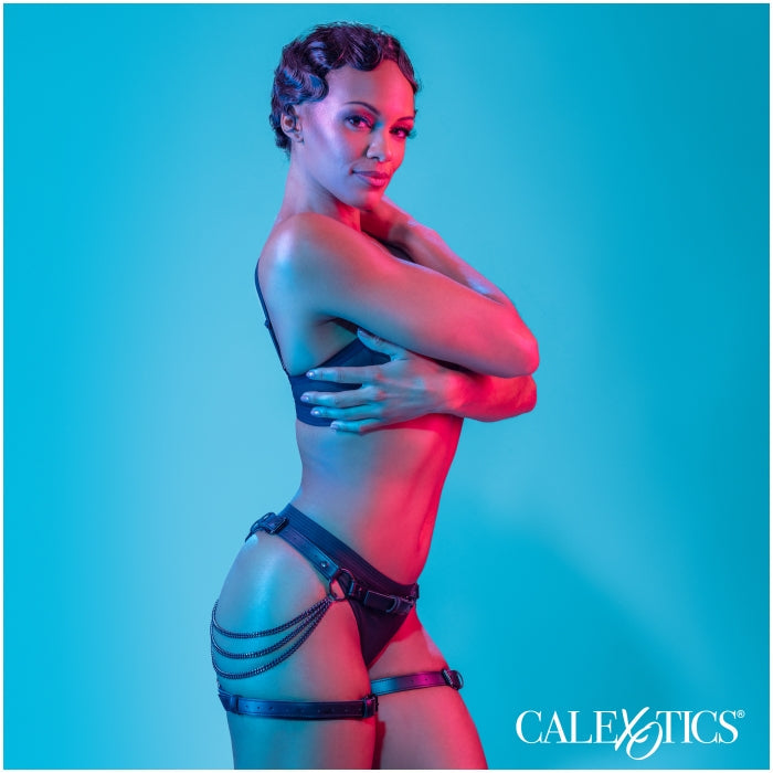 THIGH HARNESS BLACK EUPHORIA COLLECTION MULTI CHAIN
