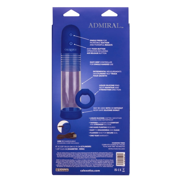 ADMIRAL RECHARGEABLE ROCK HARD PUMP KIT