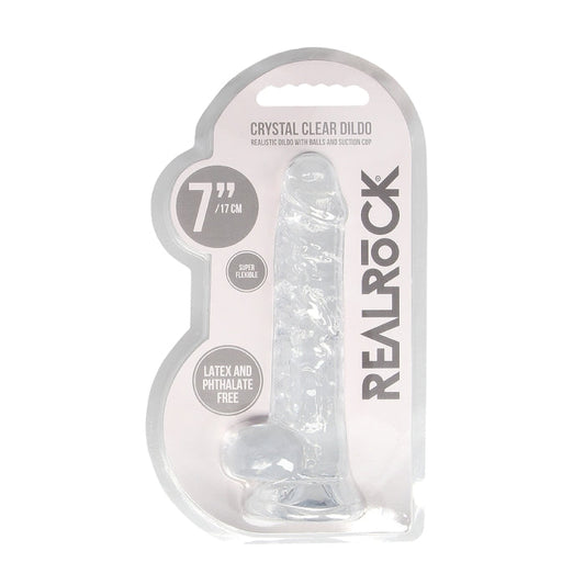 REALISTIC DILDO WITH BALLS 7IN / 17 CM