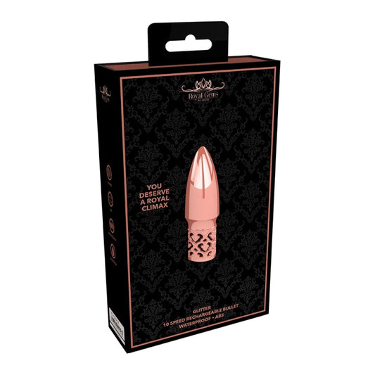 GLITTER - RECHARGEABLE ABS BULLET - ROSE GOLD