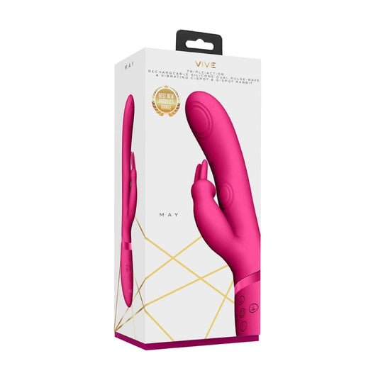 MAY - DUAL PULSEWAVE & VIBRATING CSPOT GSPOT RBT - PNK