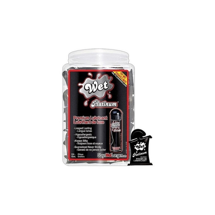 10ML PILLOW (FREE BOWL DISPLAY/120 PILLOWS) WET PLATINUM SILICON