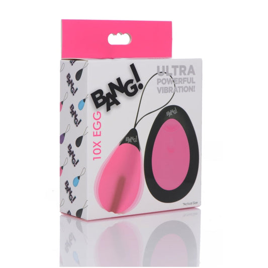 10X SILICONE VIBRATING EGG - PINK
