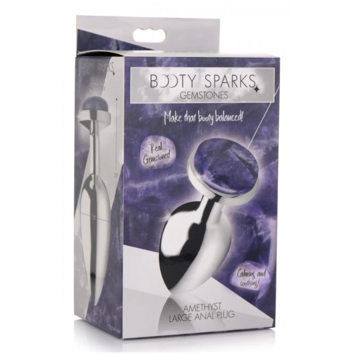 BS GEMSTONES AMETHYST - LARGE ANAL PLUG