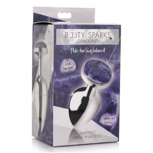 BS GEMSTONES AMETHYST - LARGE ANAL PLUG