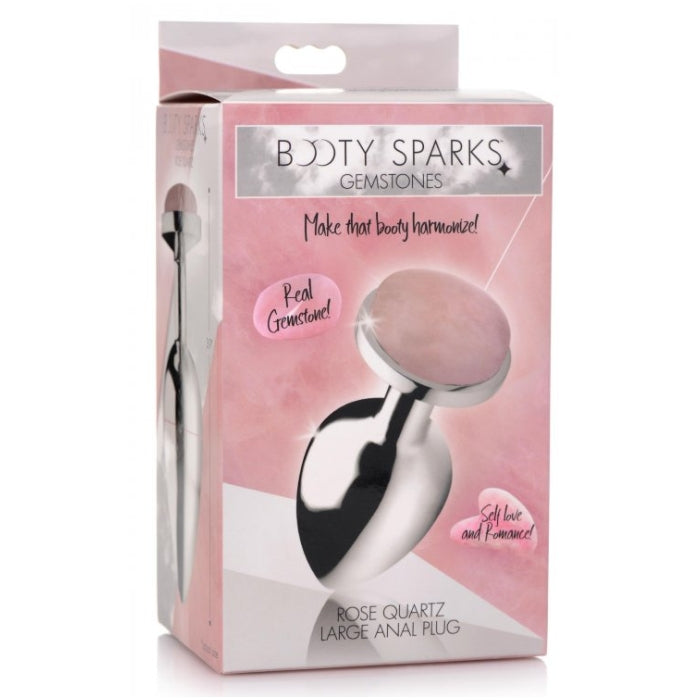 BS GEMSTONES ROSE QUARTZ - LARGE ANAL PLUG