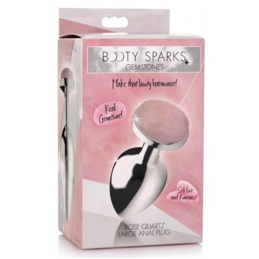 BS GEMSTONES ROSE QUARTZ - LARGE ANAL PLUG