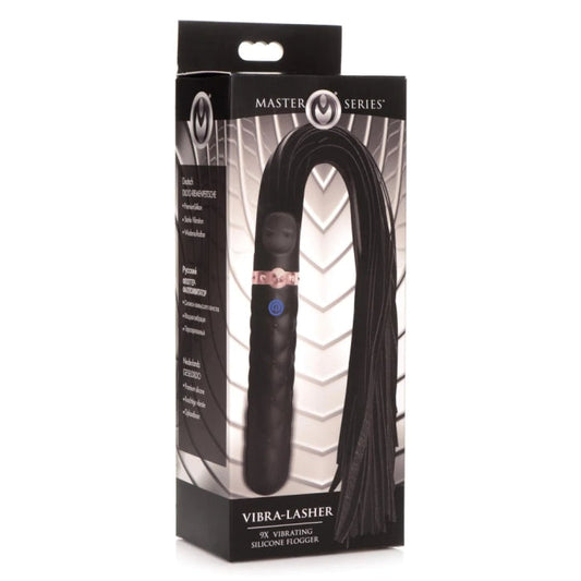 MS VIBRA-LASHER 9X VIBRATING SILCONE DILDO FLOGGER