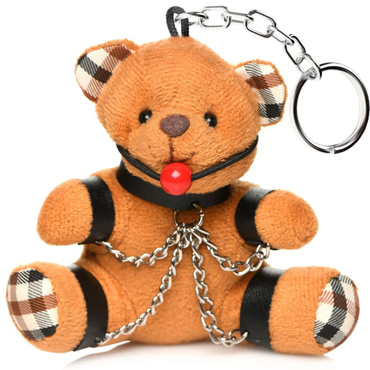 MS GAGGED TEDDY BEAR KEYCHAIN